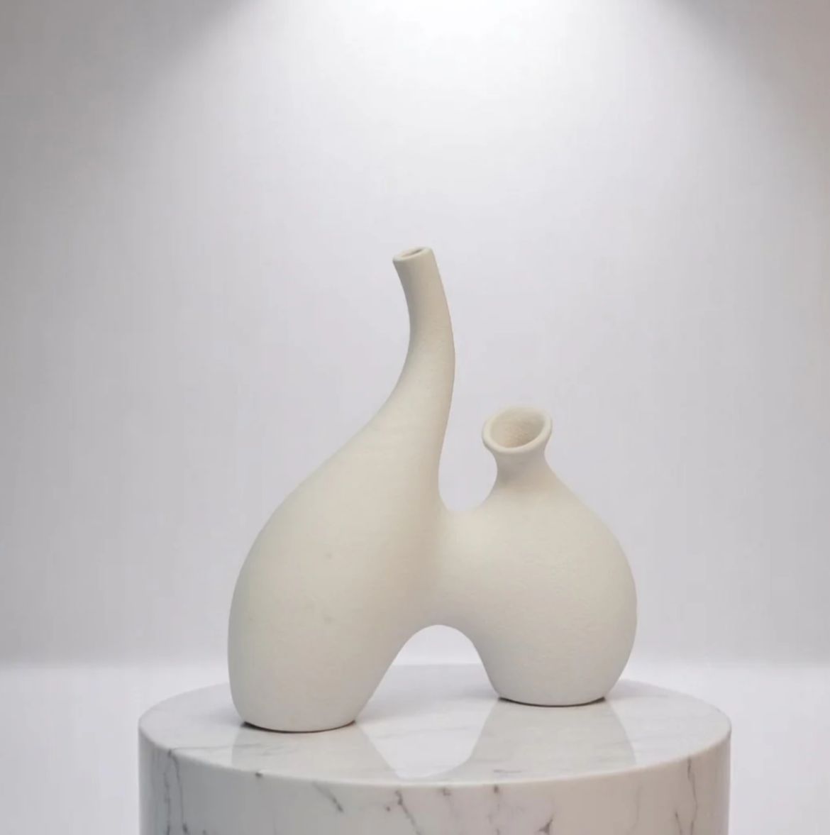 Obsidian Arc Ceramic Vase