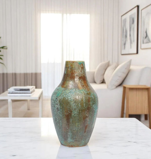 Verdigris Echo Ceramic Vases