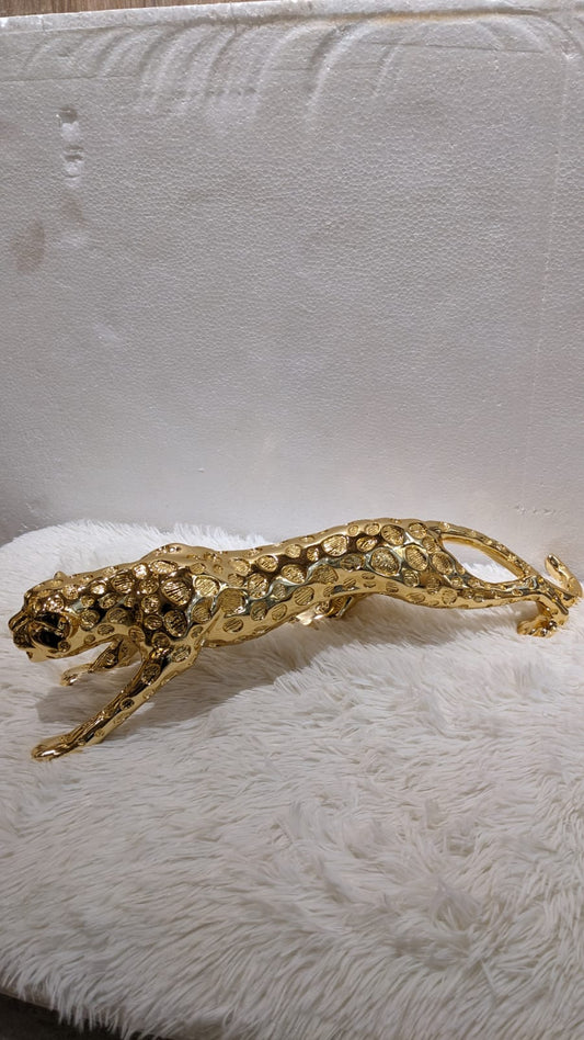 Golden Panther Jaguar Leopard Luxury Sculpture
